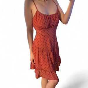 Polka Dot Mini Dress in Red